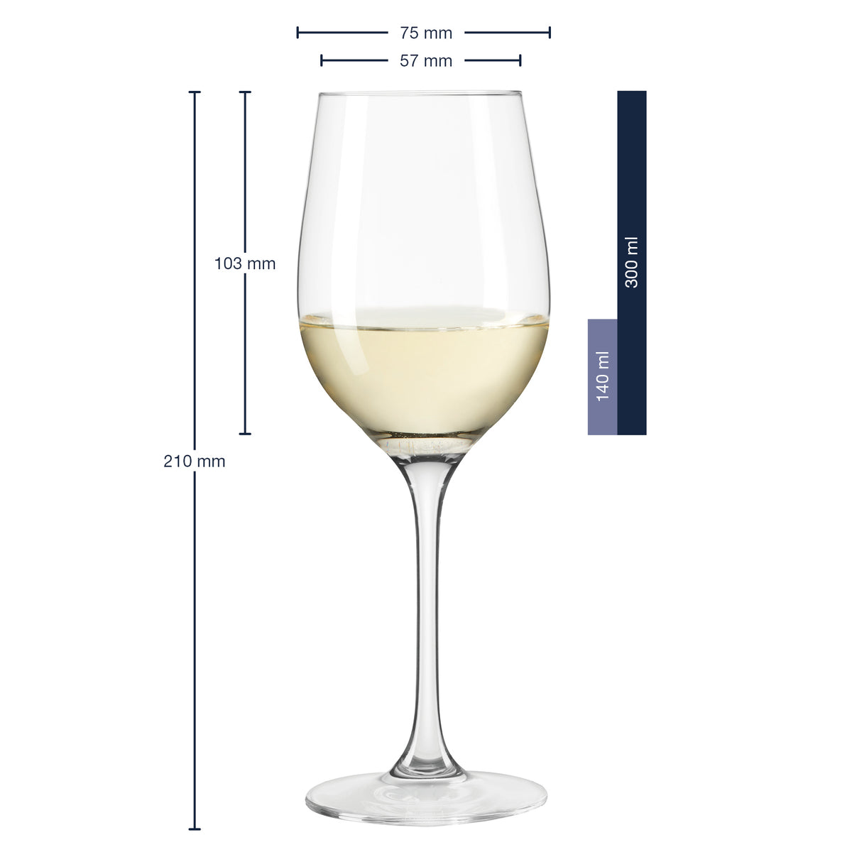Massangaben zu Weißweinglas CIAO+300 ml