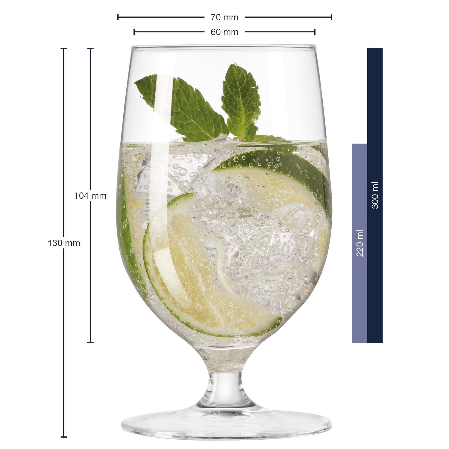 Wasserglas CIAO+ 300 ml 6er-Set