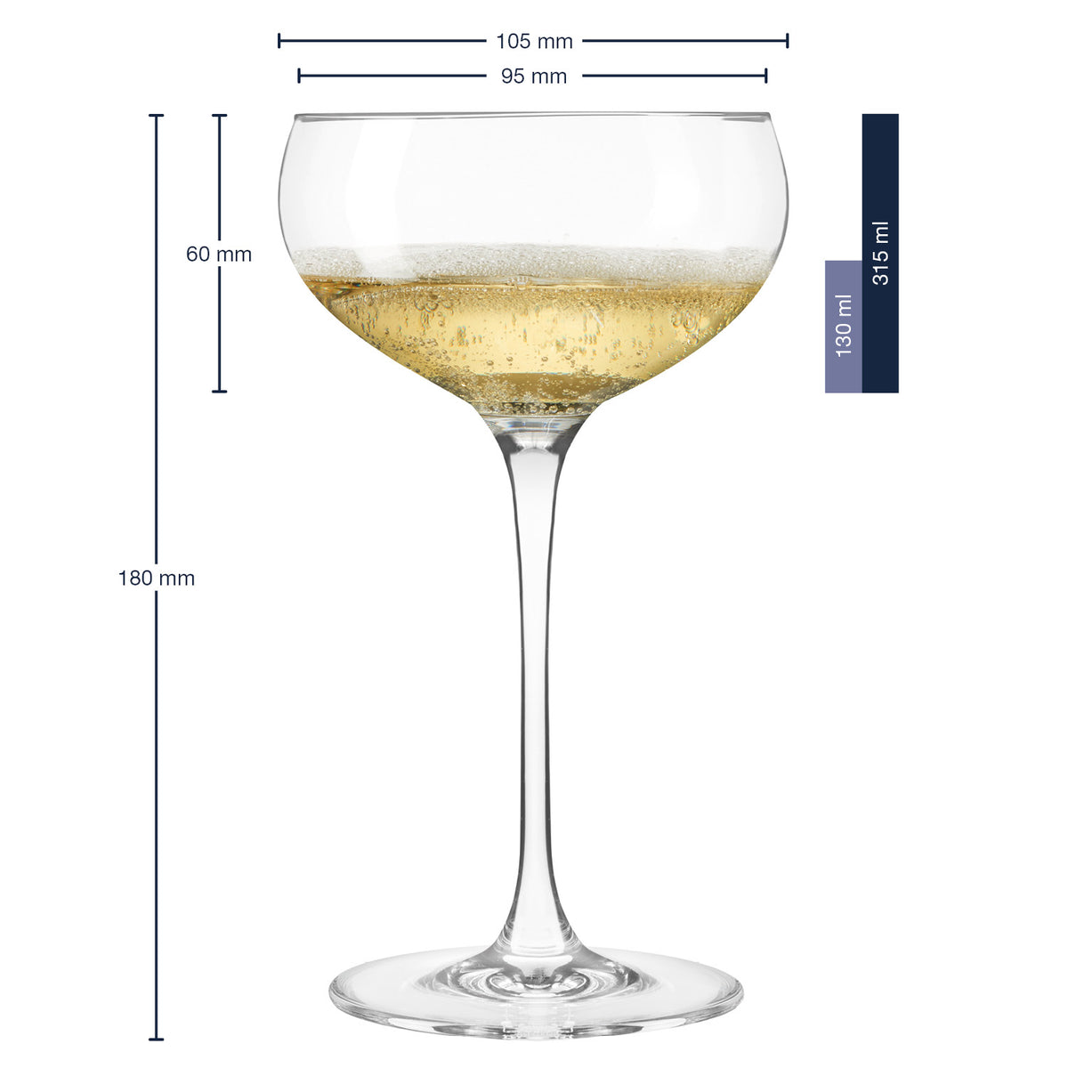 Massangaben zu Sektschale CHEERS 315 ml