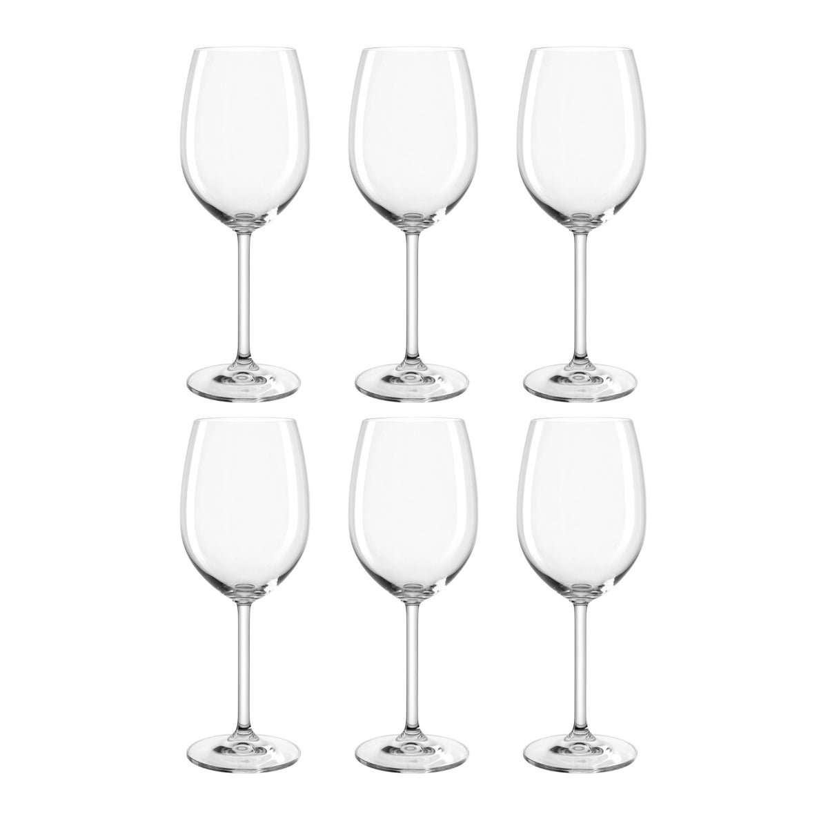 Rotweinglas DAILY 460 ml 6er-Set, sechs klare Gläser angeordnet