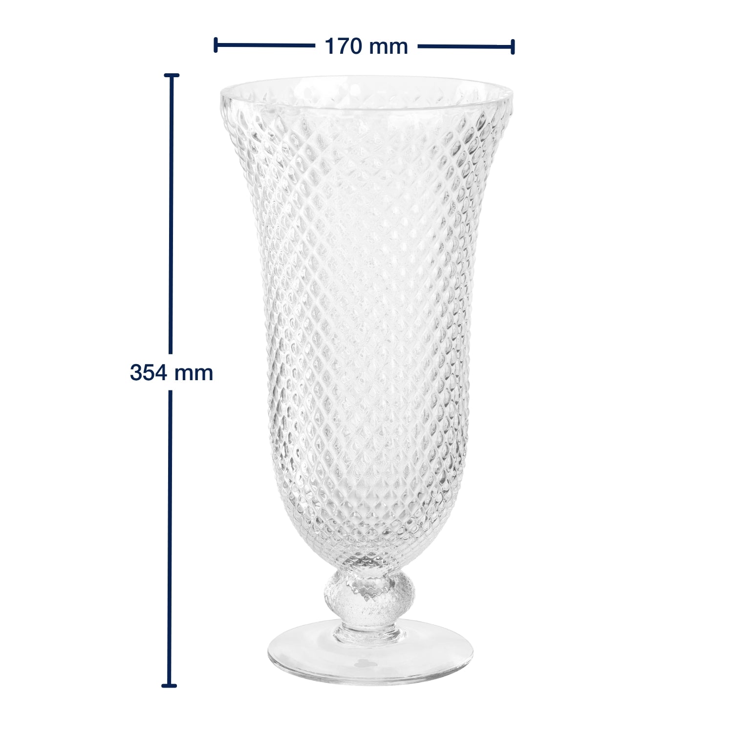 Vase auf Fuß POESIA 35 cm
