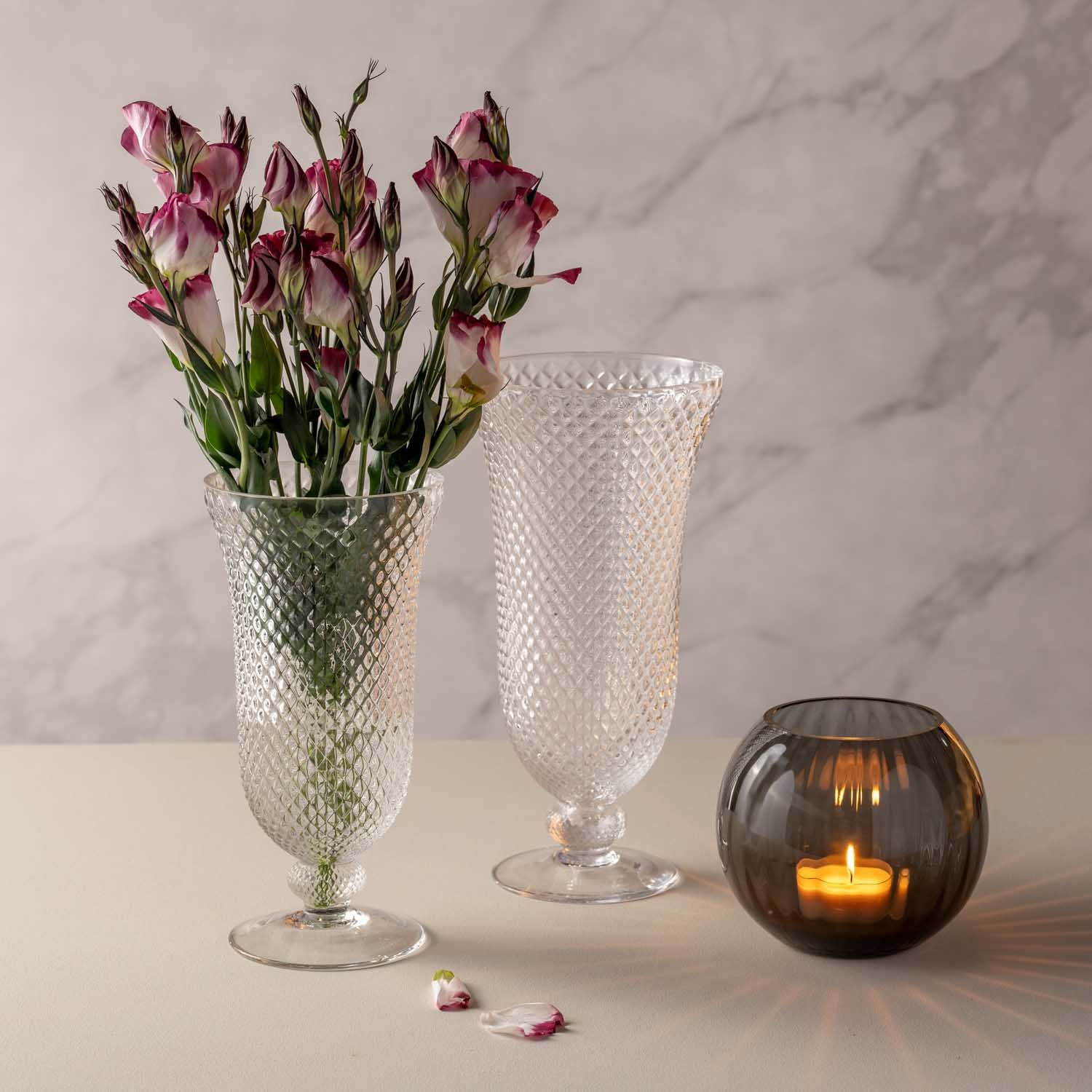 Vase auf Fuß POESIA 35 cm