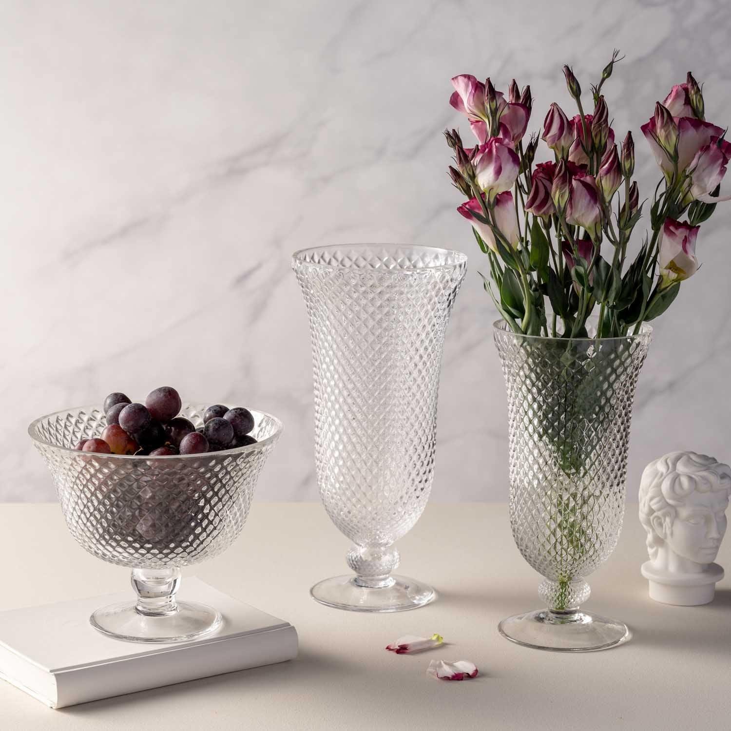 Vase auf Fuß POESIA 35 cm