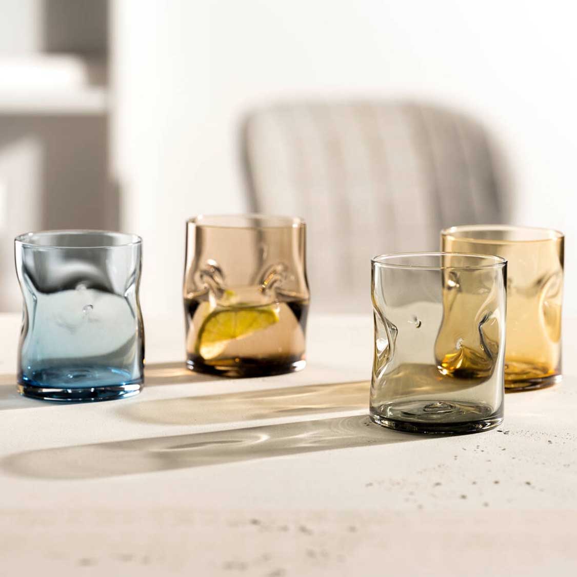 Trinkglas VESUVIO 300 ml farbig 4er-Set