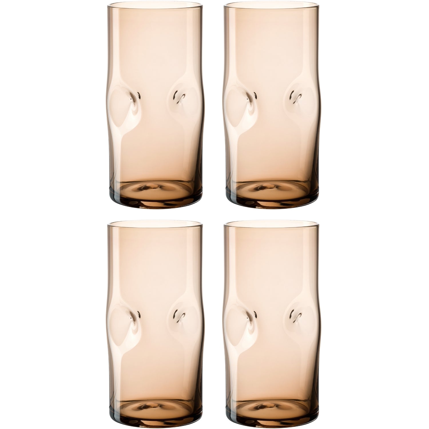 Trinkglas VESUVIO 330 ml braun 4er-Set – LEONARDO