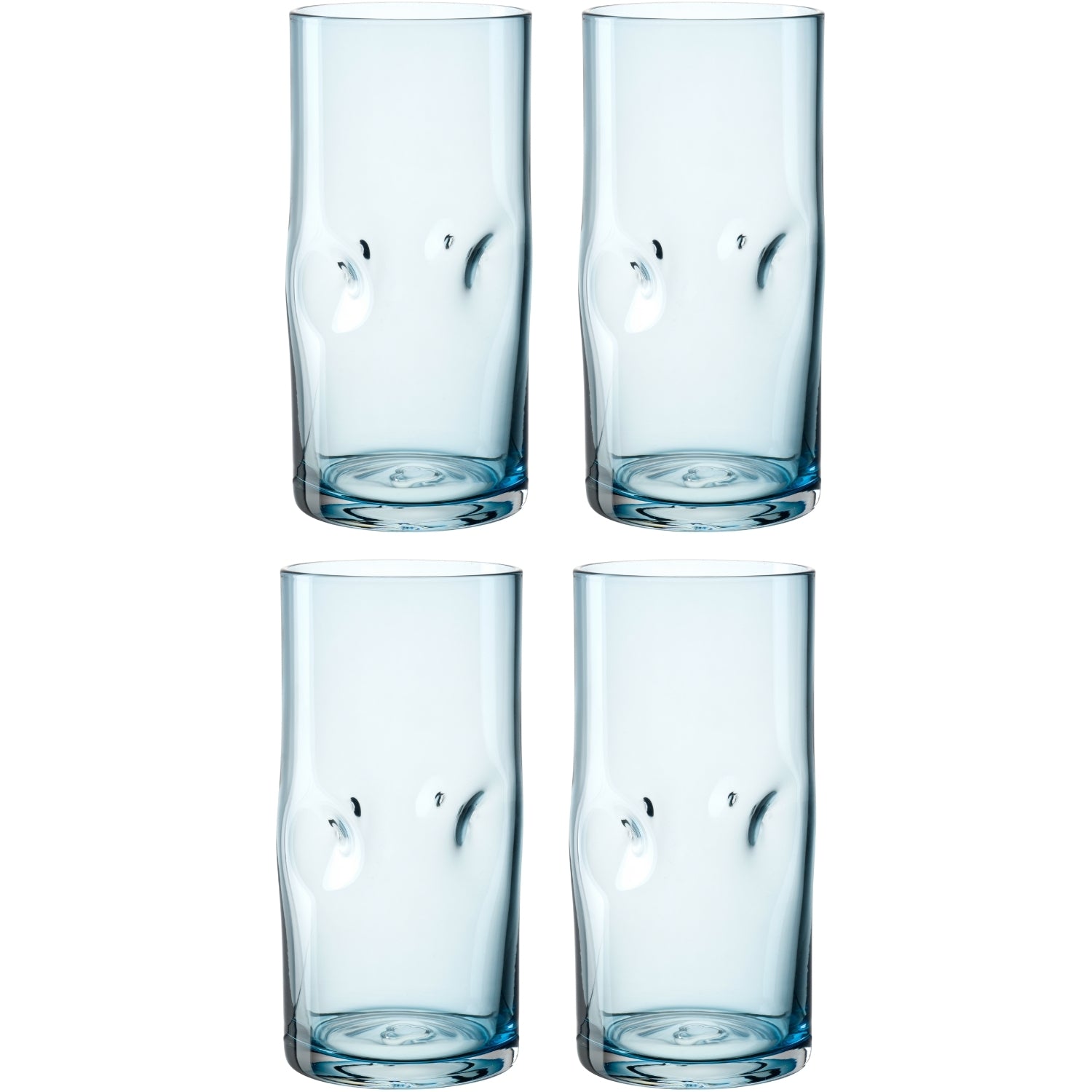 Trinkglas VESUVIO 330 ml blau 4er-Set – LEONARDO