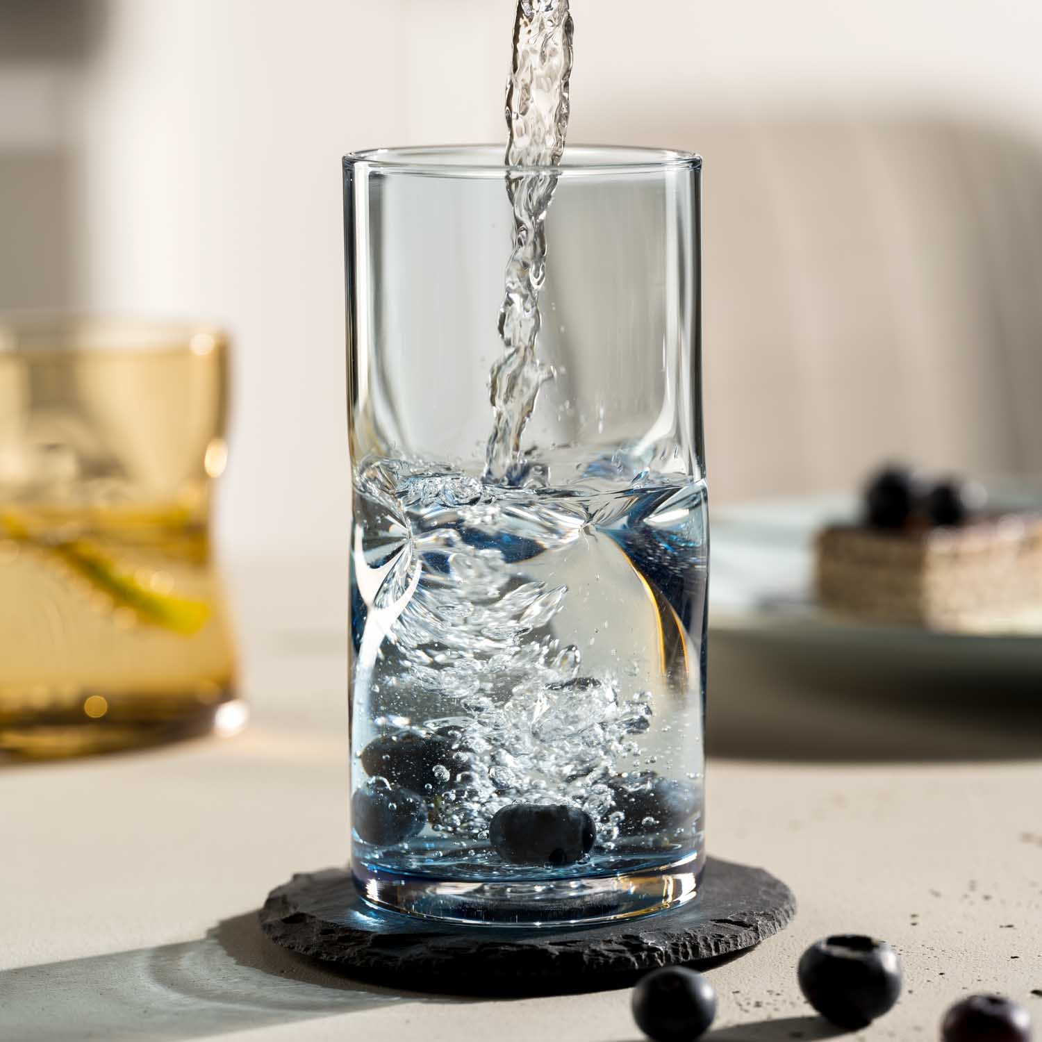Trinkglas VESUVIO 330 ml blau 4er-Set