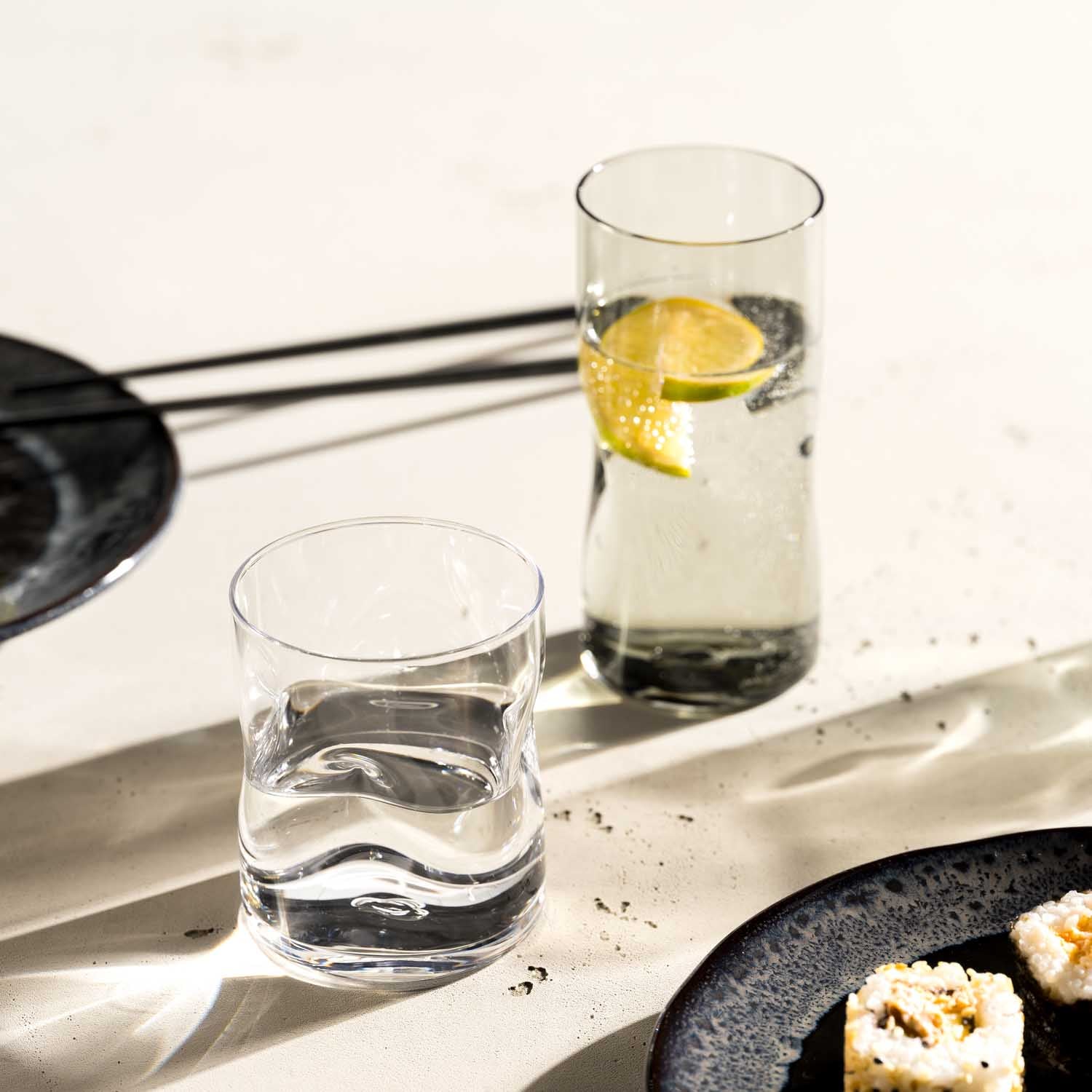 Trinkglas VESUVIO 330 ml grau 4er-Set