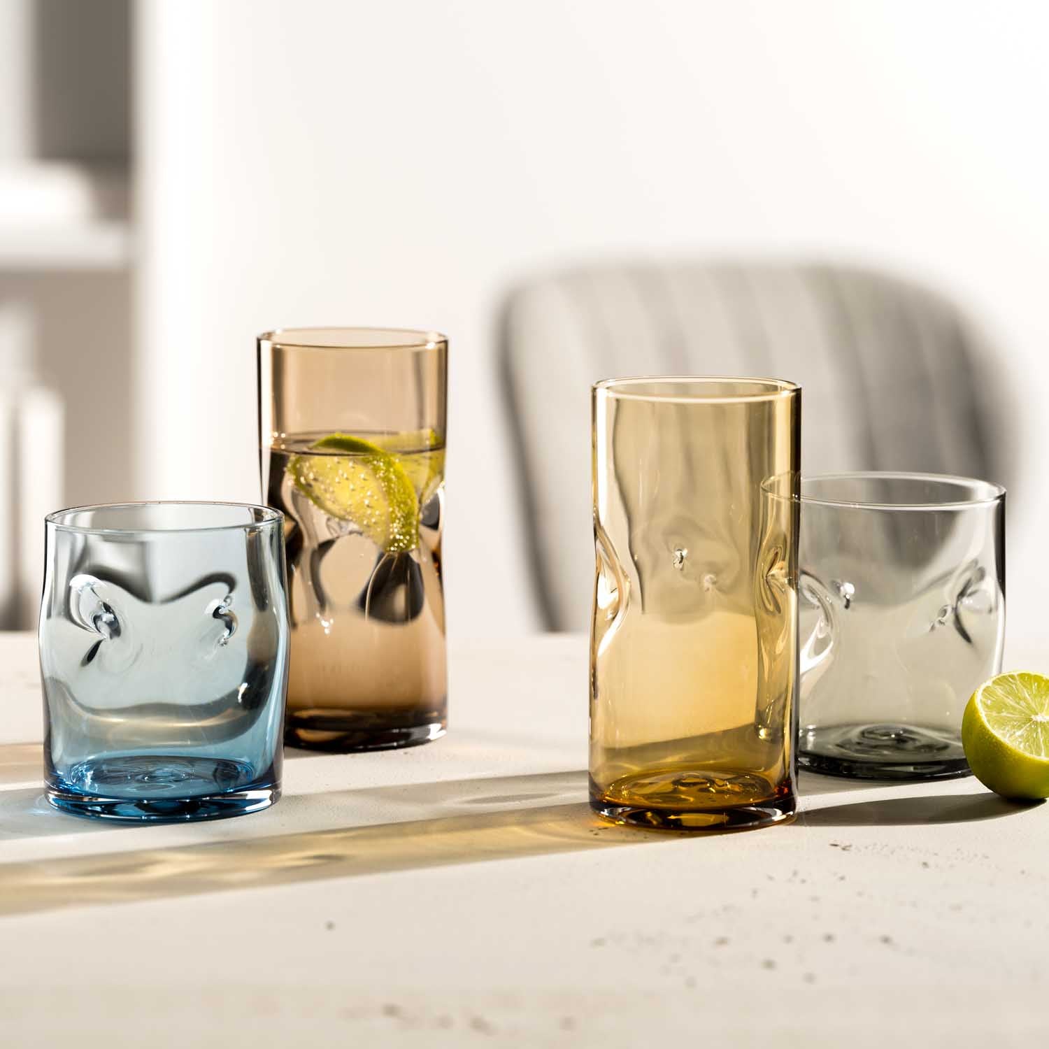 Trinkglas VESUVIO 330 ml 4er-Set farbig