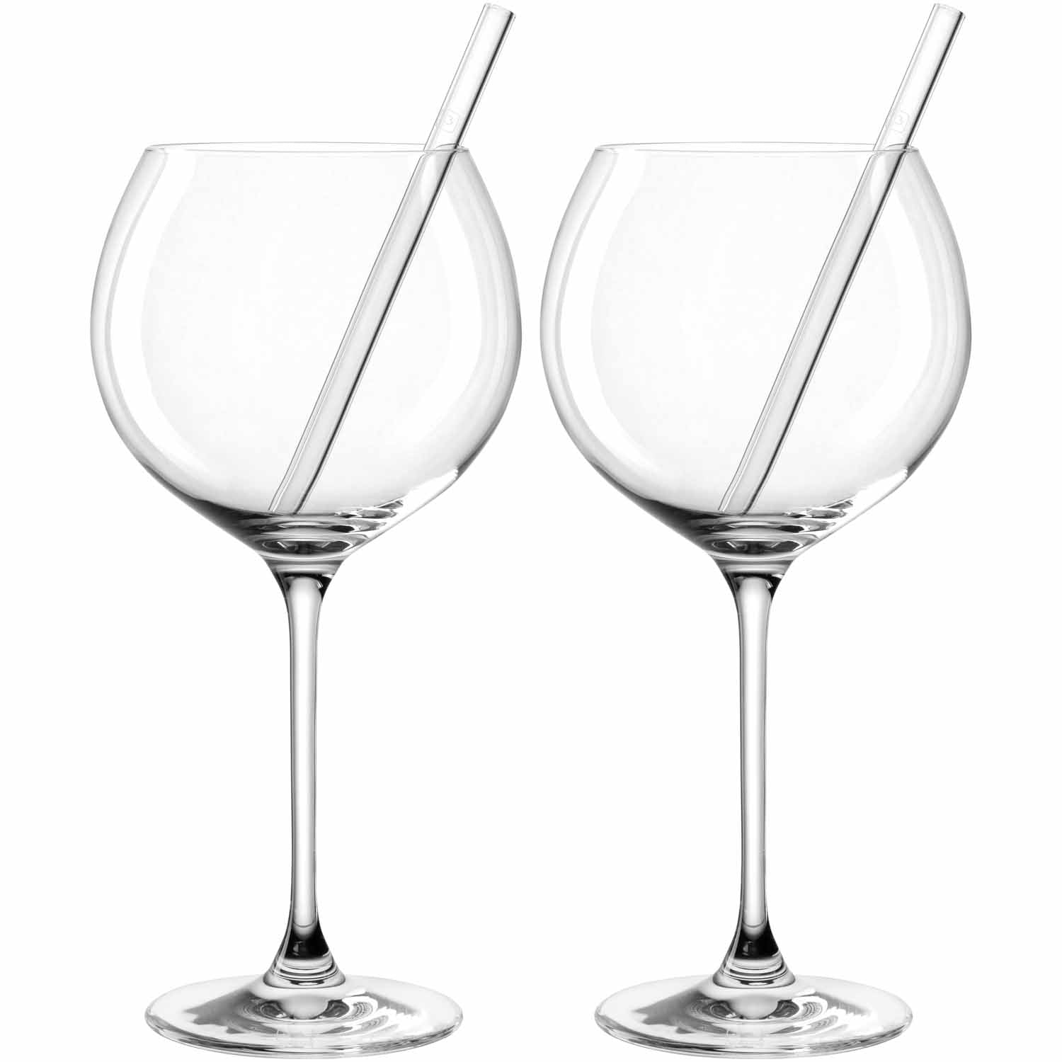 Kelchglas SPECIAL EDITION 750 ml mit Glastrinkhalm 4-teilig