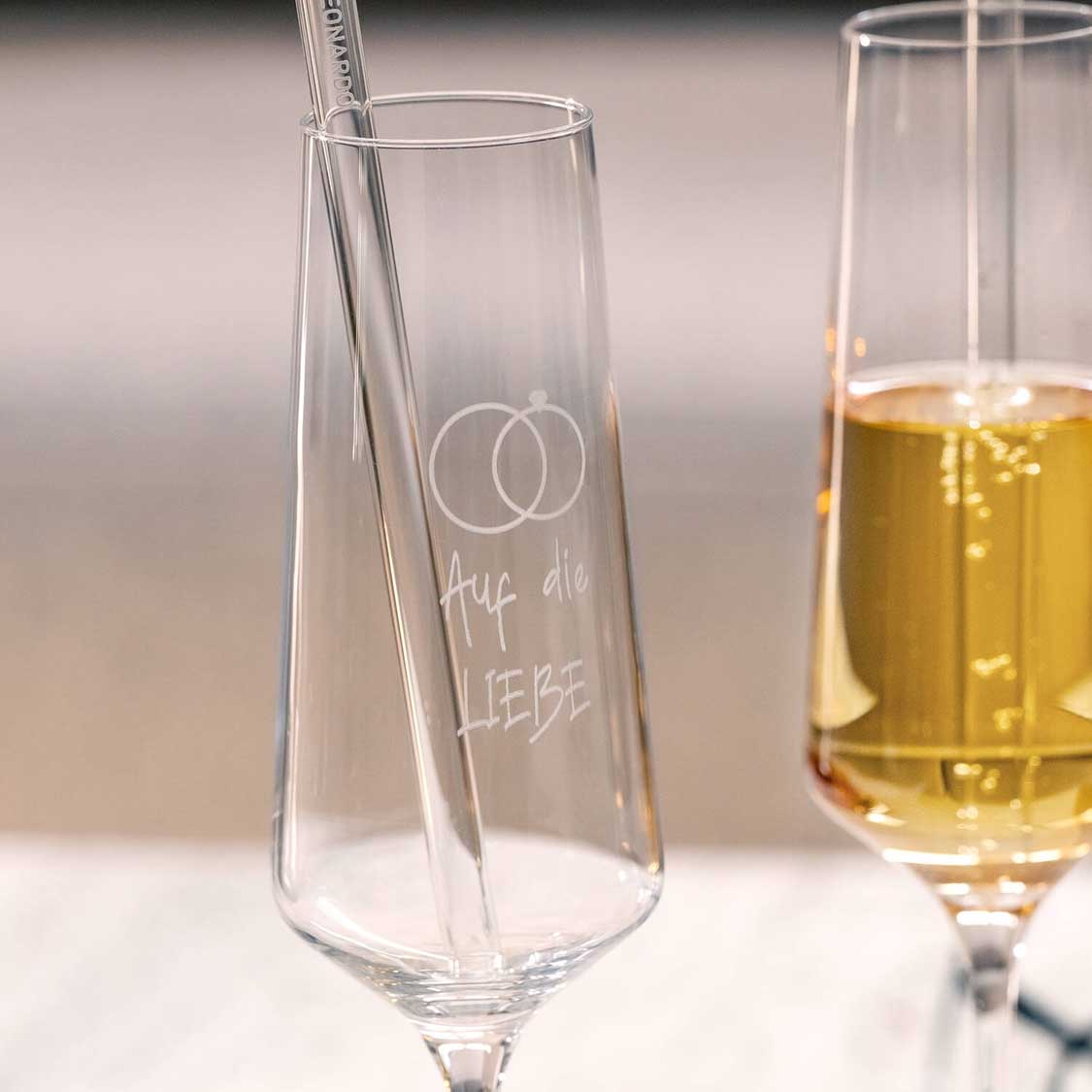 Sektglas Geschenkset PUCCINI 5-teilig 280 ml mit persönlicher Gravur