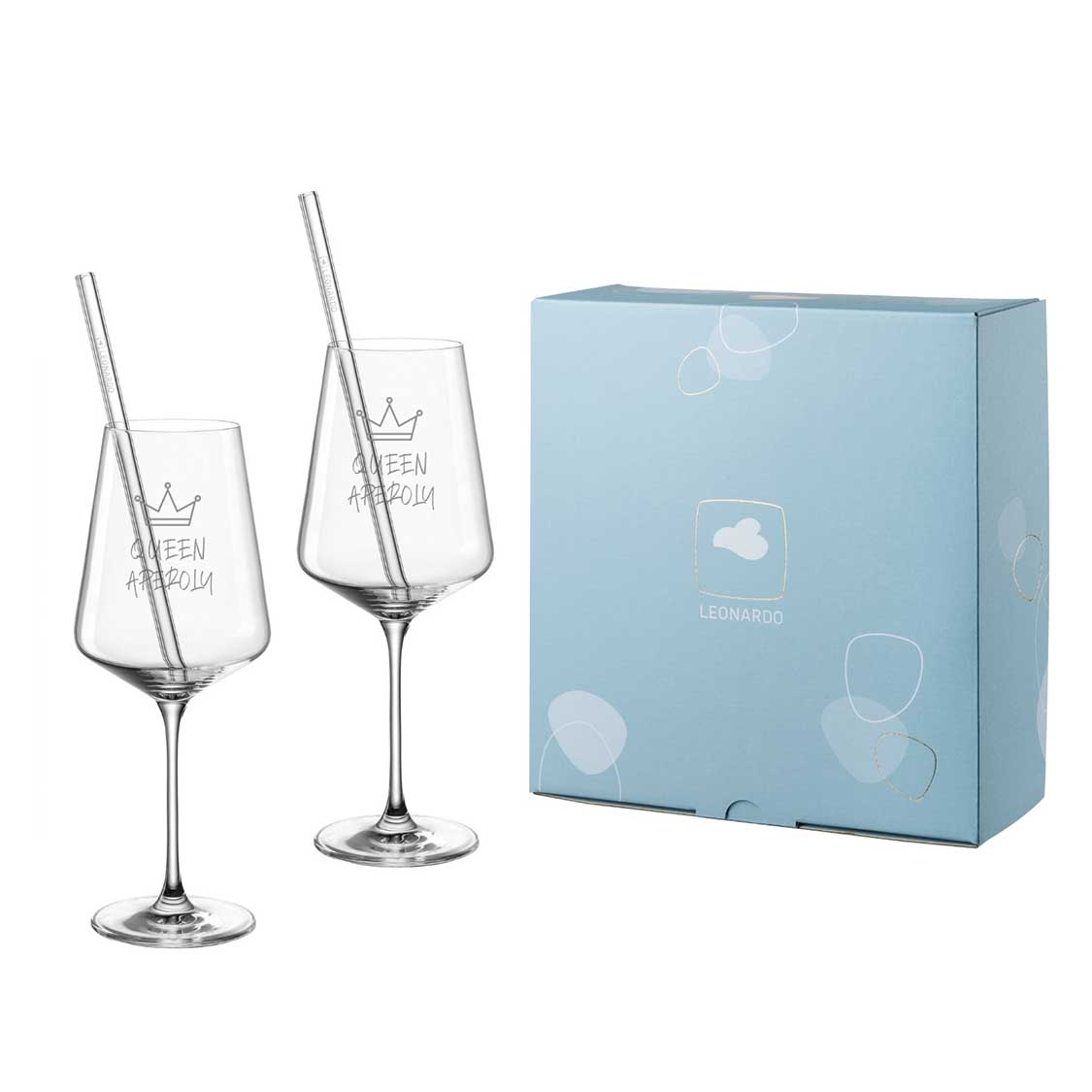 Weißweinglas Geschenkset PUCCINI 5-teilig 560 ml mit persönlicher Gravur