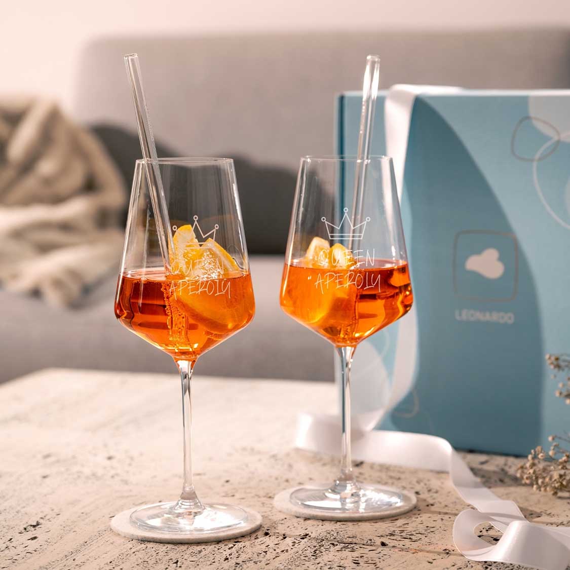 Weißweinglas Geschenkset PUCCINI 5-teilig 560 ml mit persönlicher Gravur