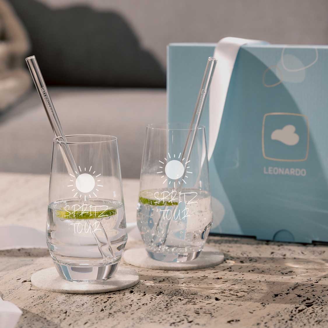 Trinkglas Geschenkset PUCCINI 5-teilig 365 ml mit persönlicher Gravur