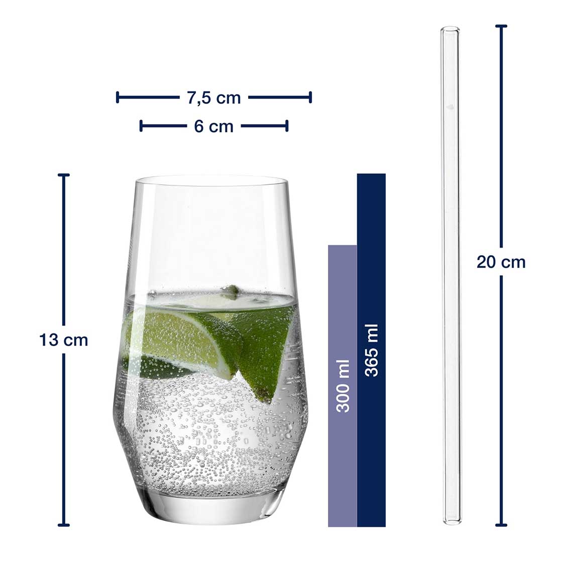 Trinkglas Geschenkset PUCCINI 5-teilig 365 ml