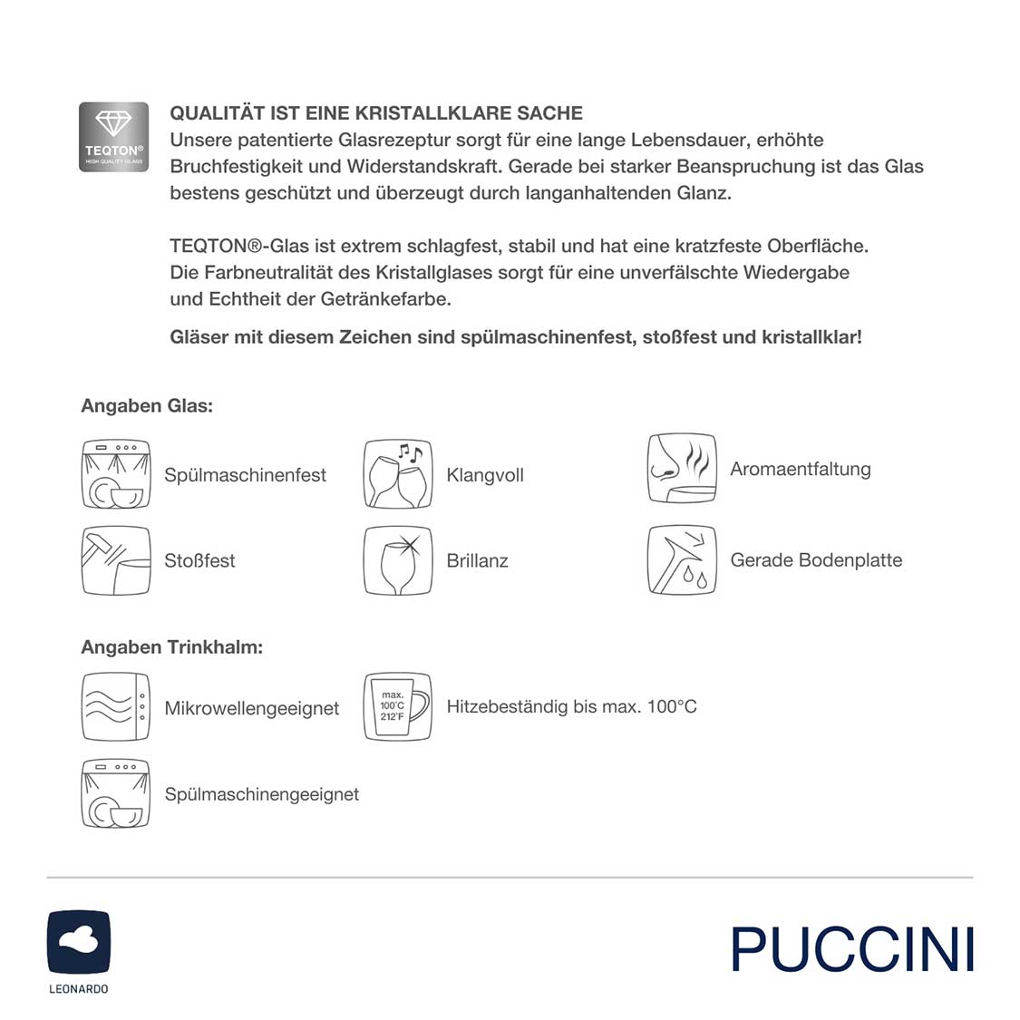 Trinkglas Geschenkset PUCCINI 5-teilig 365 ml