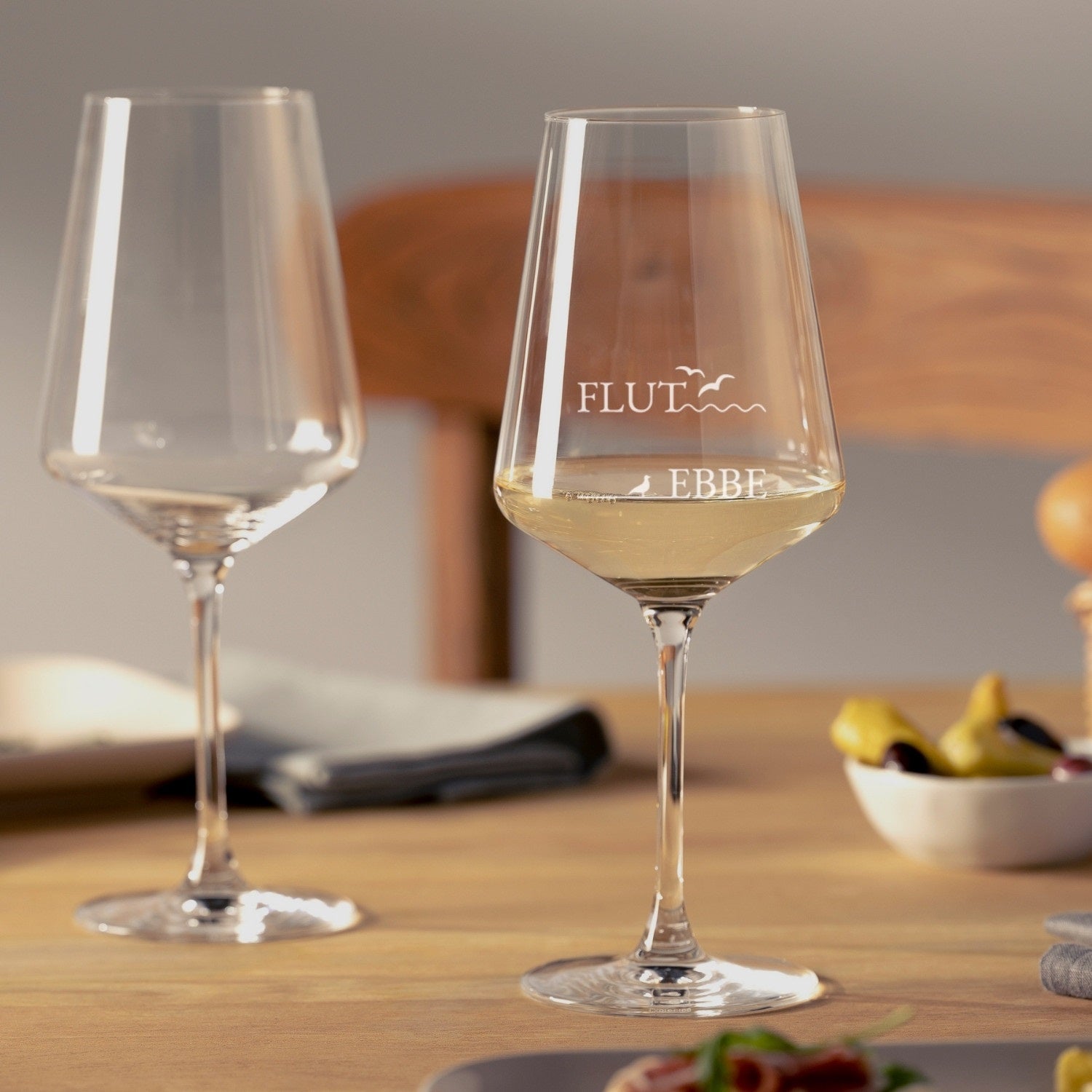 Rotweinglas PUCCINI 750 ml mit Ebbe/ Flut Gravur
