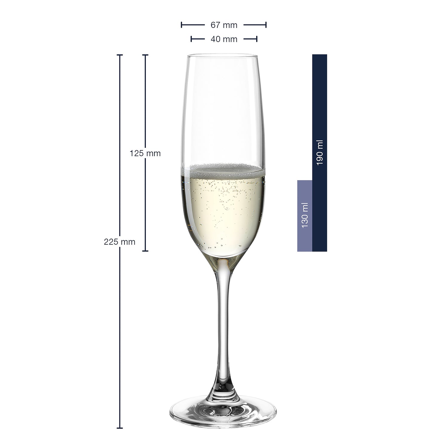 Sektglas CIAO+ 190 ml mit persönlicher Gravur