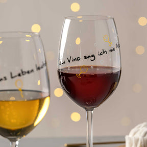 Weinglas PRESENTE 460 ml 'Zu Vino sag ich nie No'