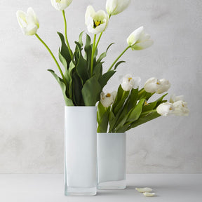 Vase 20 cm weiß LUCCA