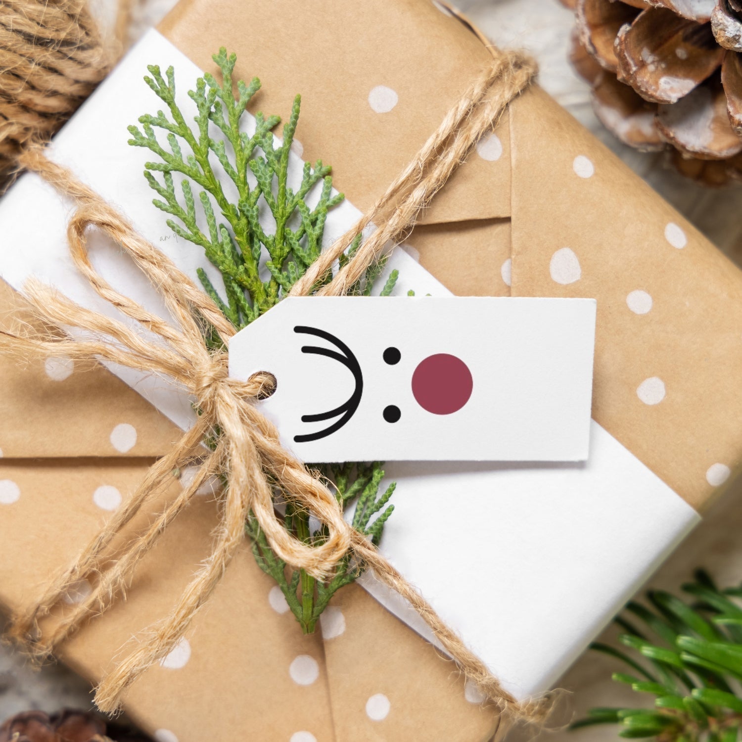 Weihnachtliche Geschenk-Anhänger zum selber ausdrucken