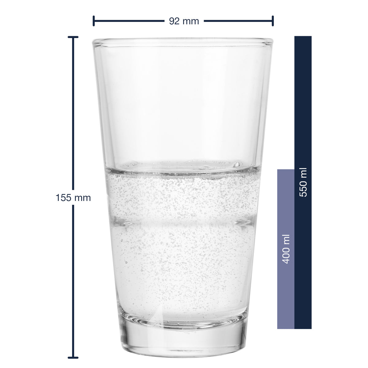 Massangaben zu Trinkglas EVENT 550 ml