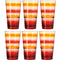 Trinkglas EVENT  330 ml rot gestreift 6er-Set