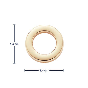 Edelstahlring gold klein flach