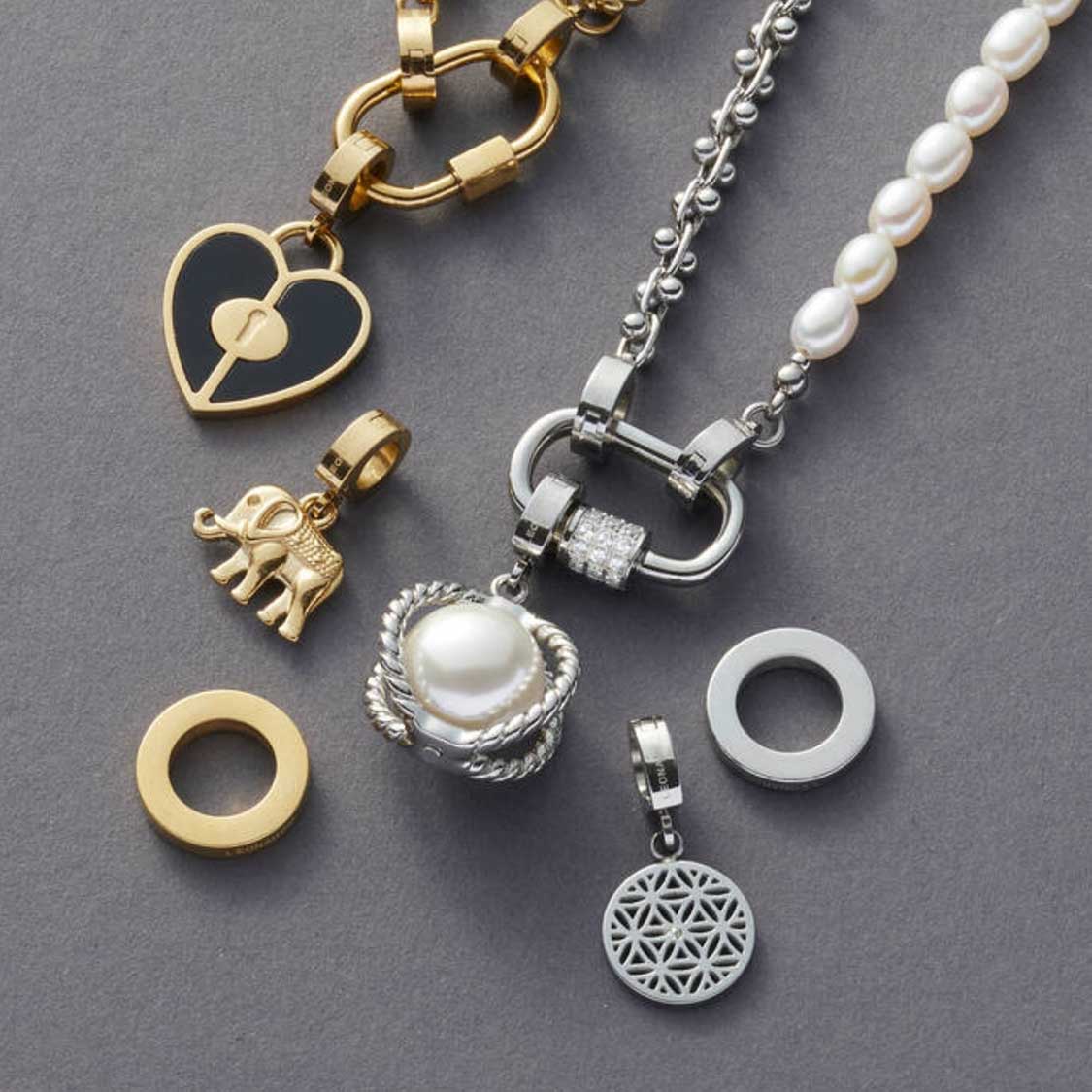 Edelstahlring gold klein flach