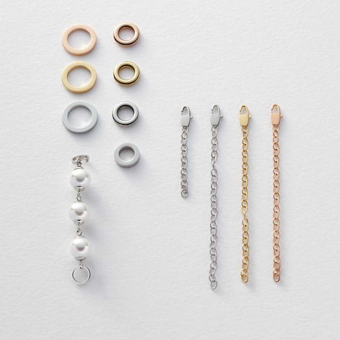 Edelstahlring gold klein flach