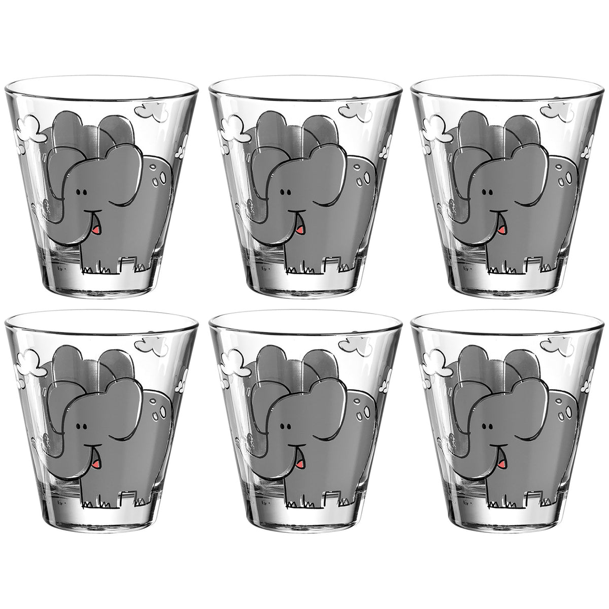 Trinkglas BAMBINI 6er-Set 215 ml Elefant