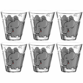 Trinkglas BAMBINI 215 ml Elefant 6er-Set