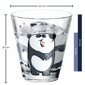 Trinkglas BAMBINI 215 ml Panda 6er-Set