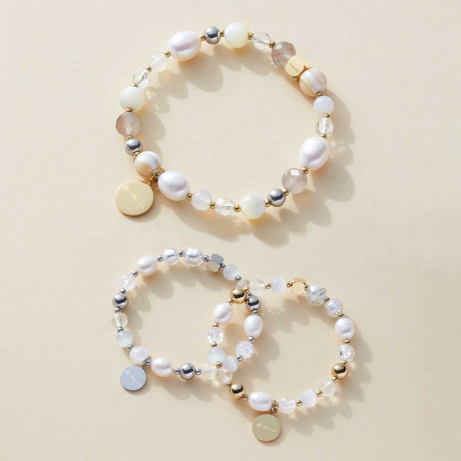 Armband gold Hope mit Cateye- und Glas-Perlen
