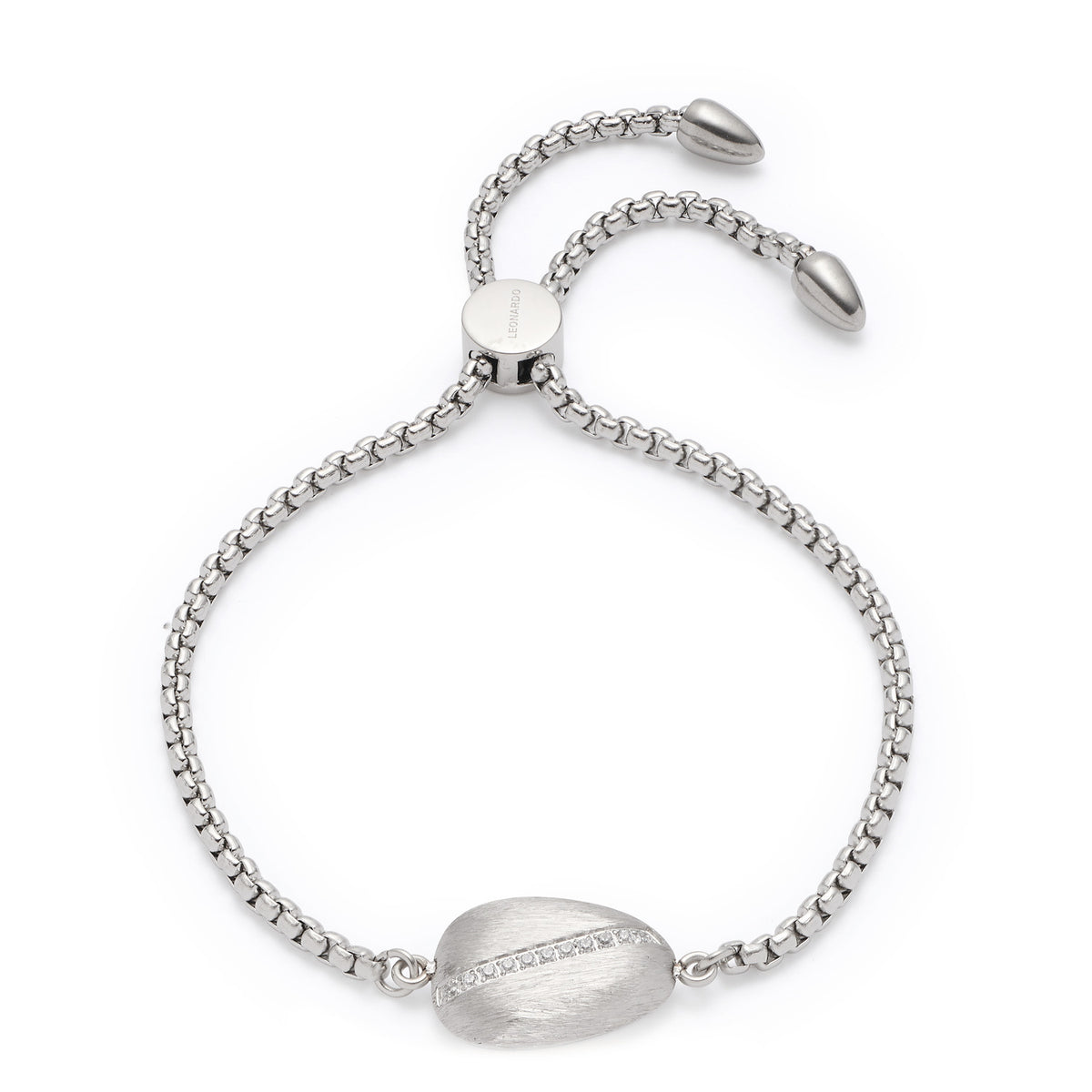 Armband CIOTTOLO silber mit ovalem Mittelstein und Ziersteinen