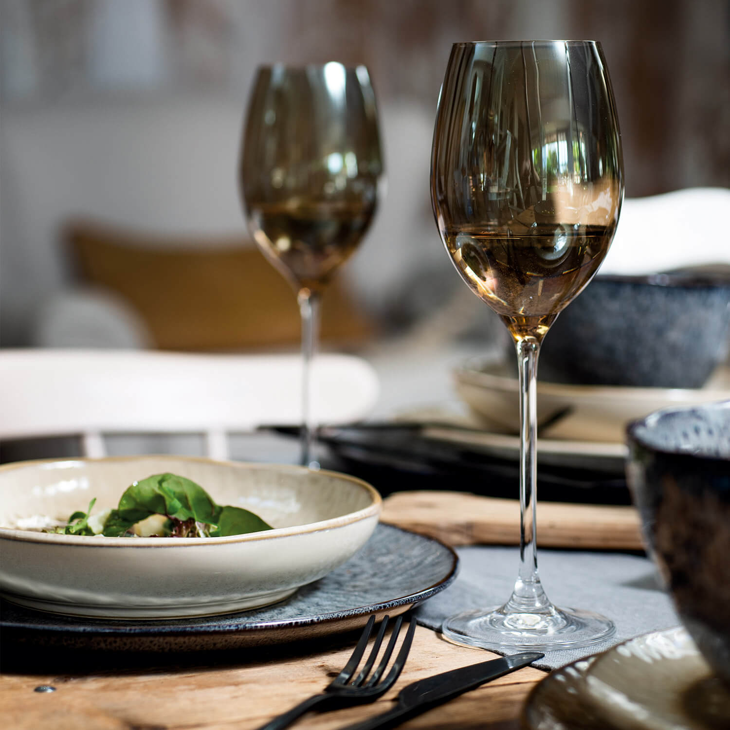 Keramikteller MATERA 23 cm beige 6er-Set