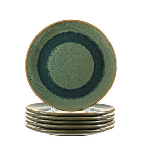 Keramikteller MATERA 23 cm grün 6er-Set