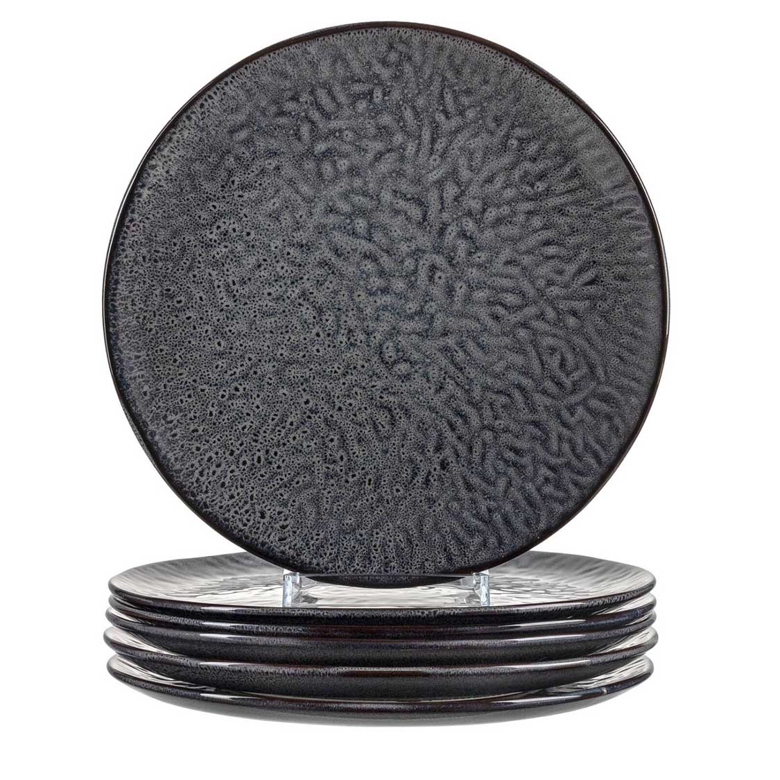 Keramikteller MATERA 27 cm anthrazit 6er-Set