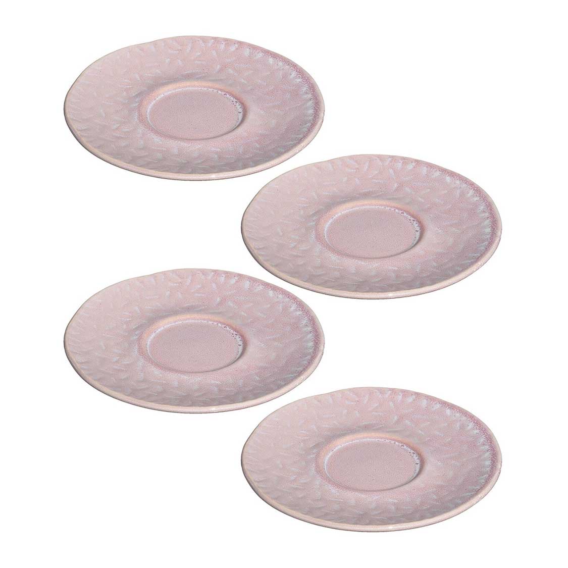 Keramikuntertasse MATERA 11 cm rosé 4er-Set
