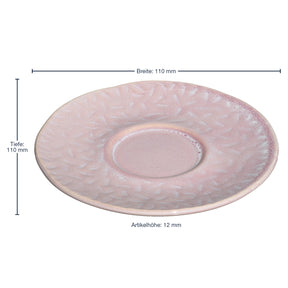 Keramikuntertasse MATERA 11 cm rosé 4er-Set