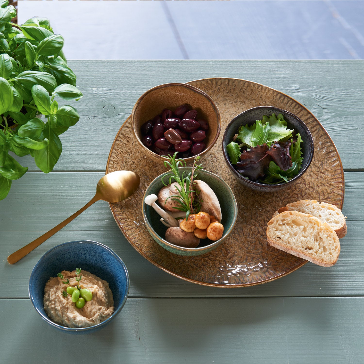 Keramikschale MATERA 12 cm blau 6er-Set