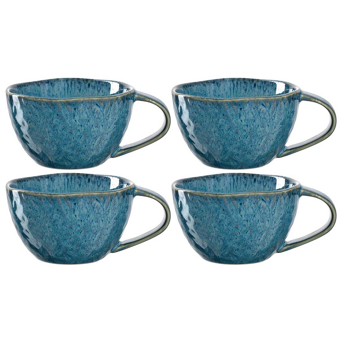 Keramiktasse MATERA 290 ml blau 4er-Set