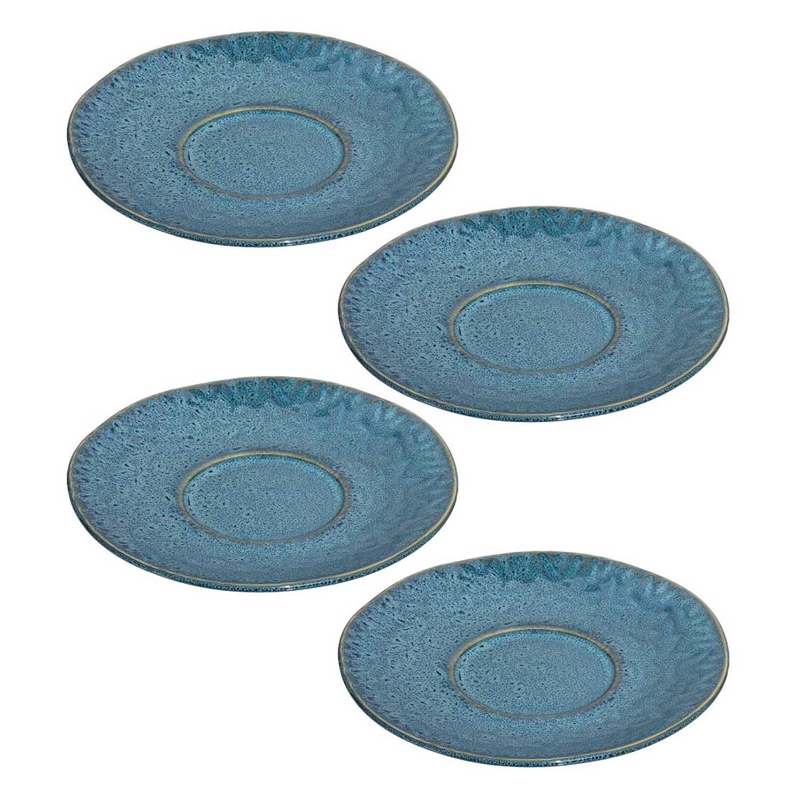 Keramikuntertasse MATERA 15 cm blau 4er-Set