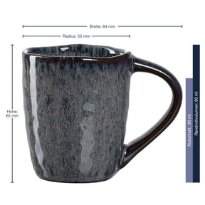 Espressotasse MATERA 90 ml anthrazit 4er-Set