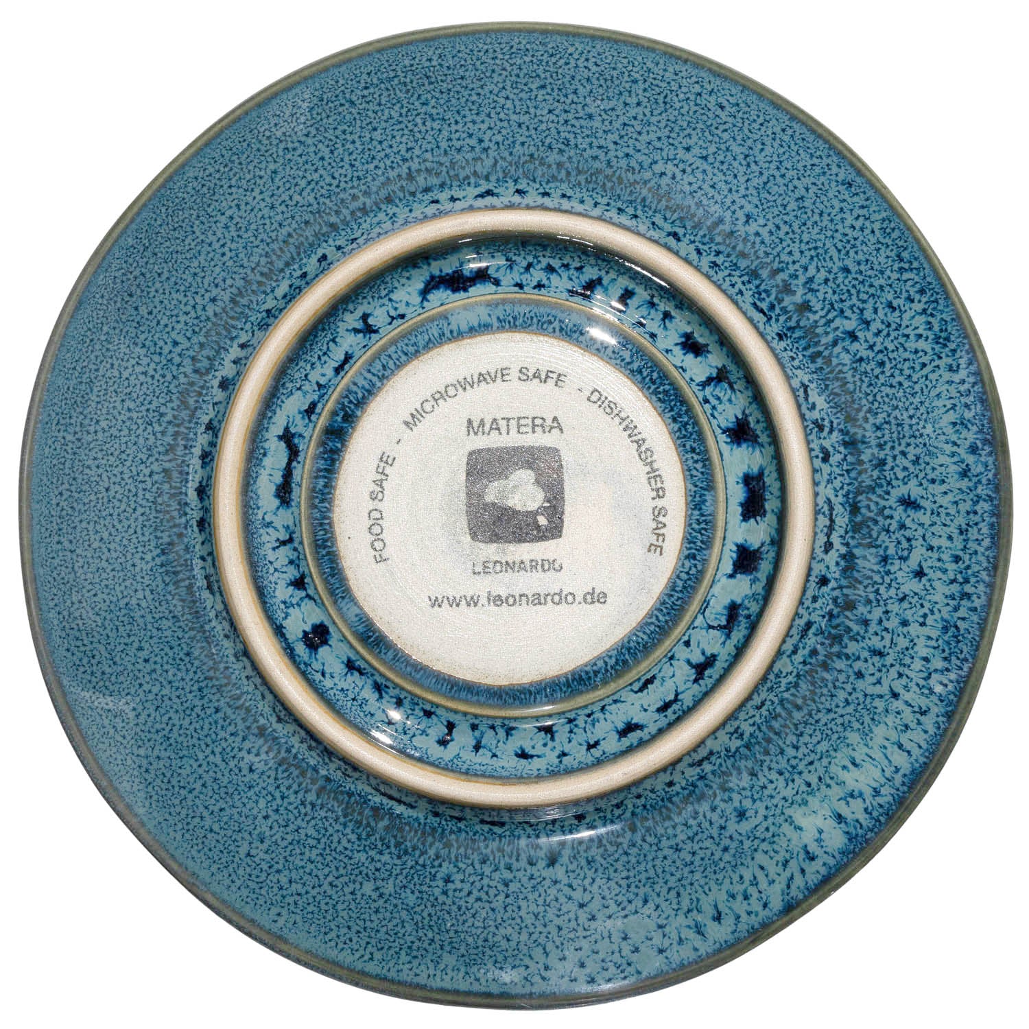 Keramikuntertasse MATERA 11 cm blau 4er-Set