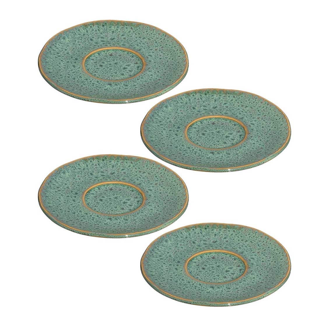 Keramikuntertasse MATERA 11 cm grün 4er-Set