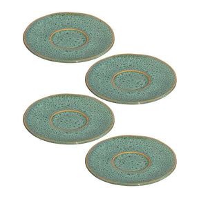 Keramikuntertasse MATERA 11 cm grün 4er-Set