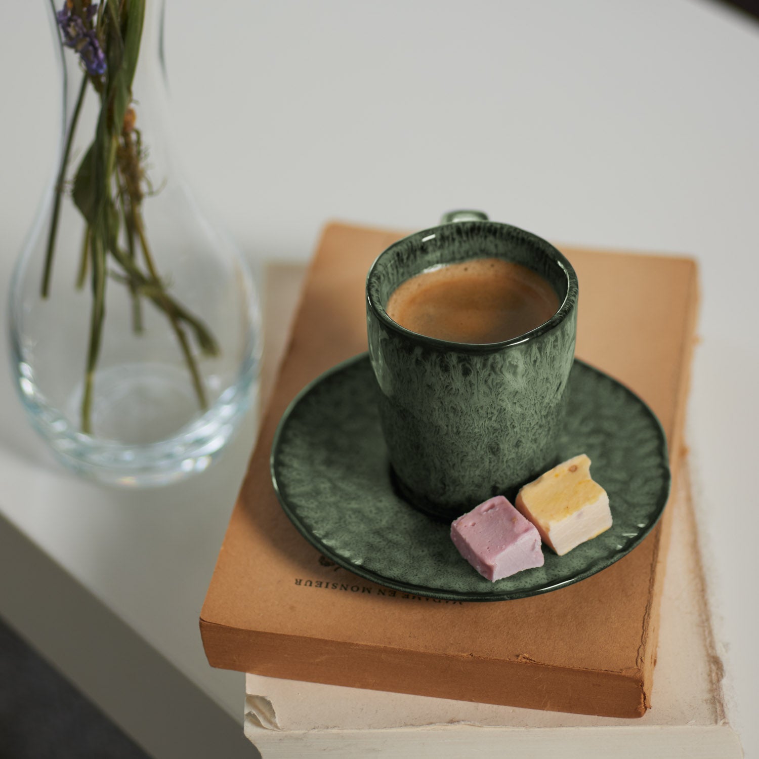 Keramikuntertasse MATERA 11 cm grün 4er-Set