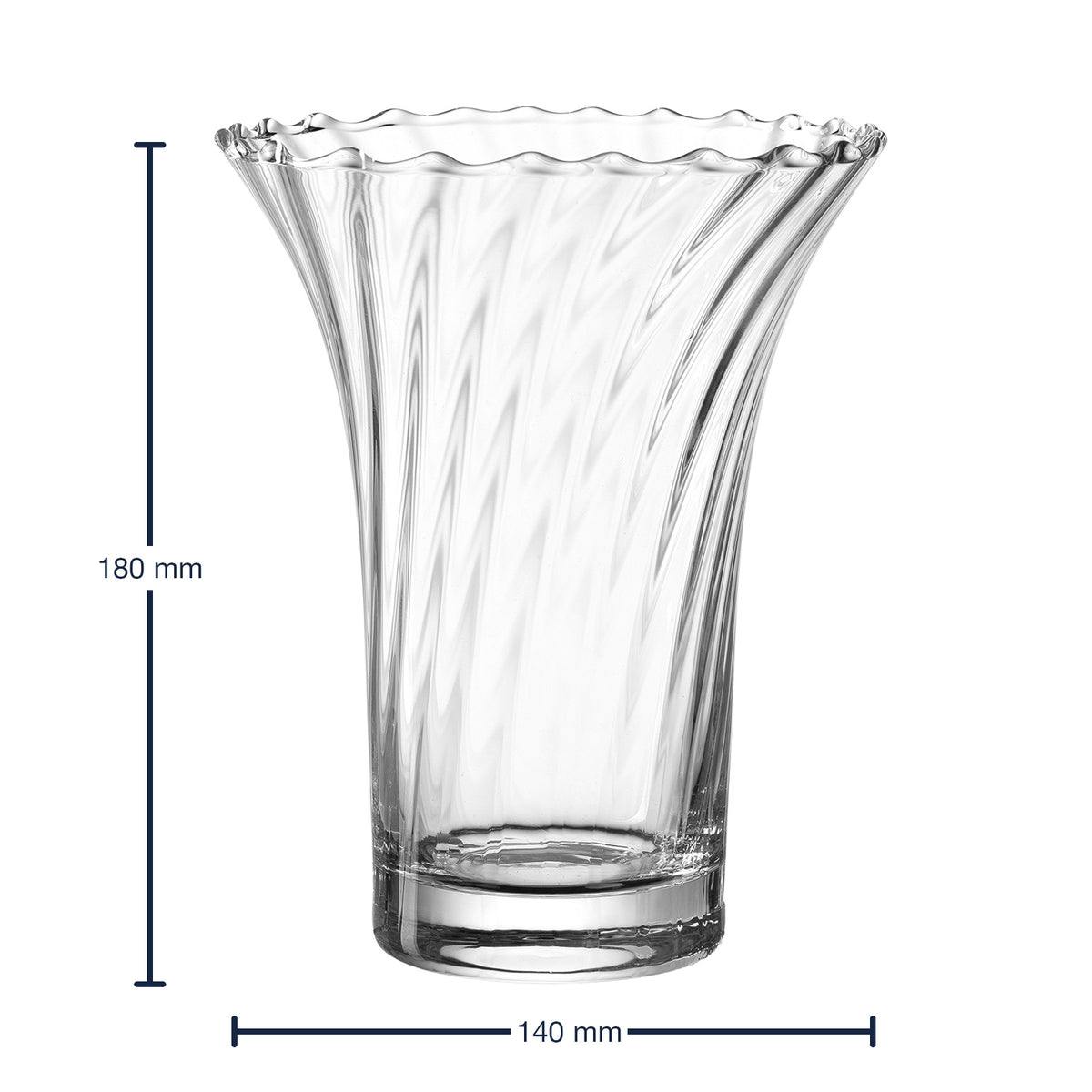 Massangaben zu Vase RAVENNA optisch 18 cm