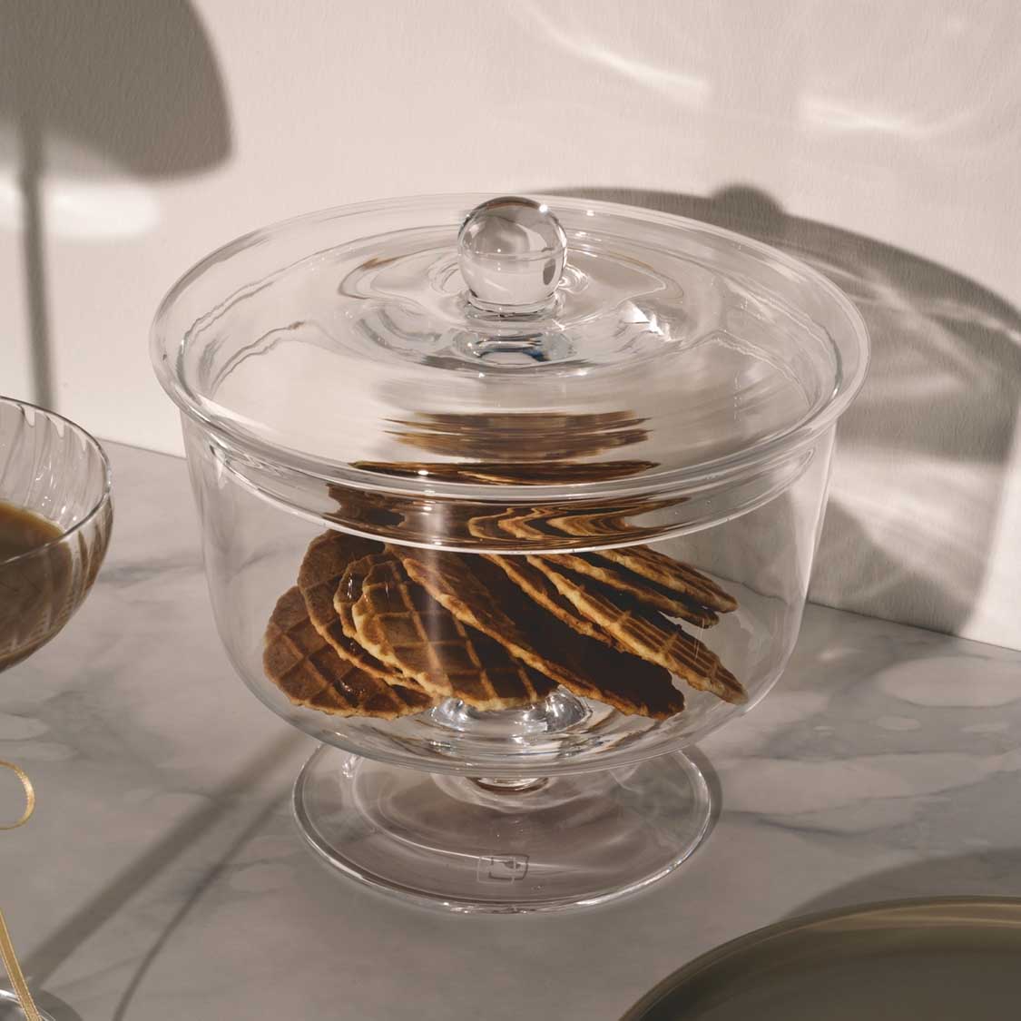 leonardo aufbewahrung glas Dose auf Fuß POESIA 18 cm – LEONARDO